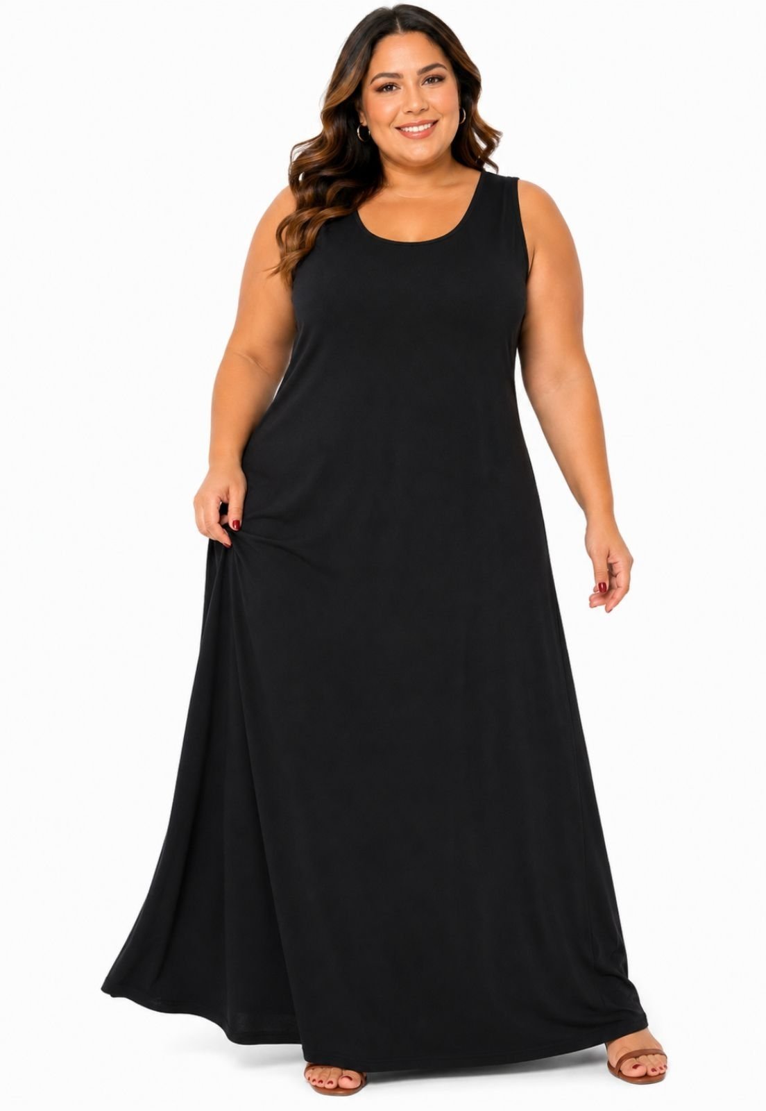 Vestido Plus Size Longo Preto