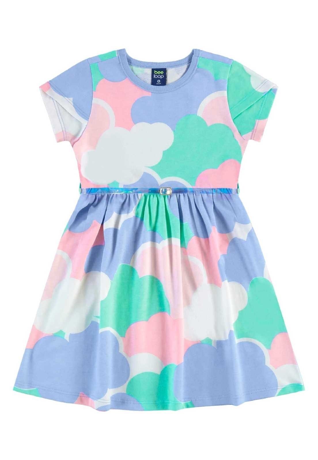 Vista 2 Infantil - Vestido com Cinto Bee Loop Bee Loop azul