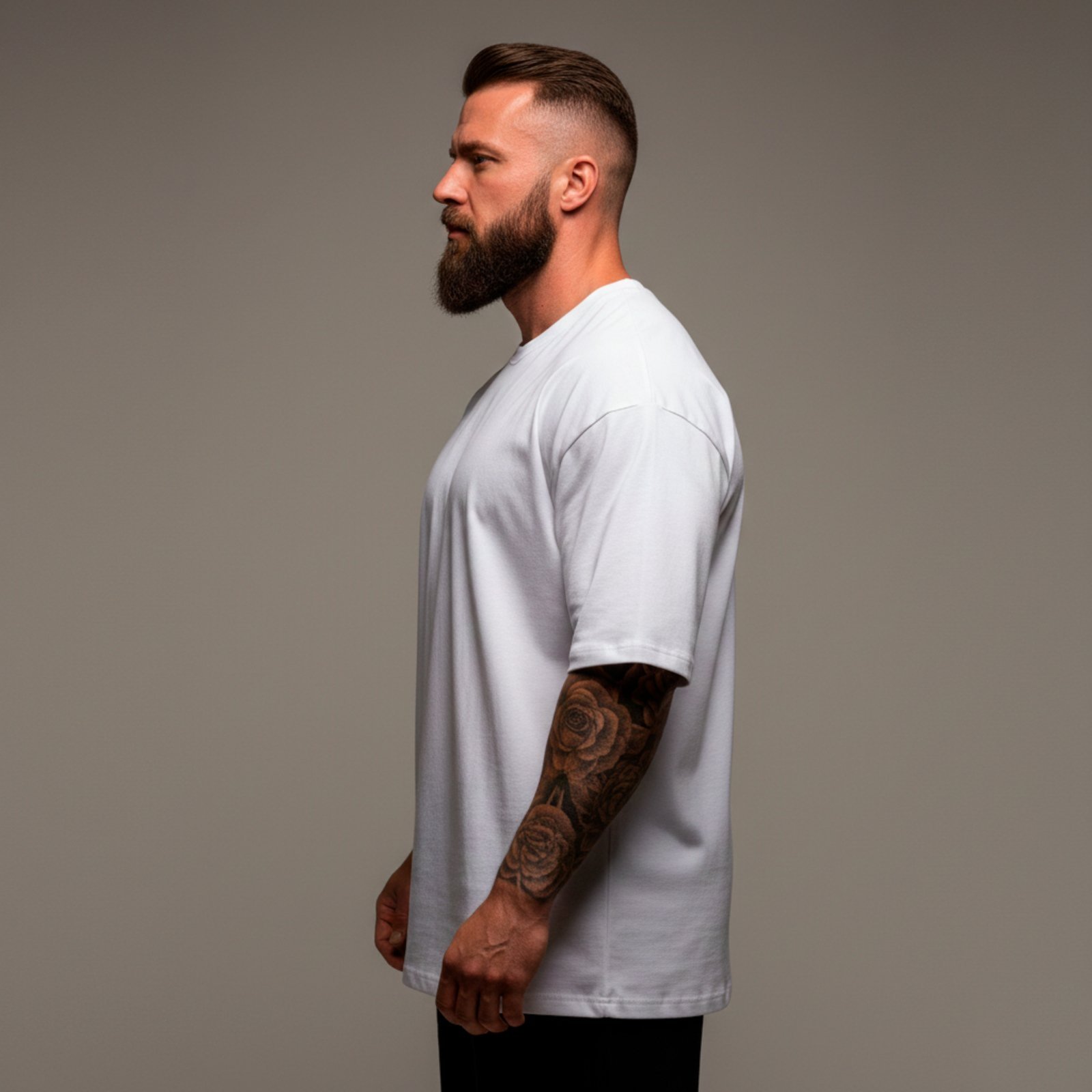 Vista 3 Camiseta Ousy Lisa Oversized Unissex branco ousy branco