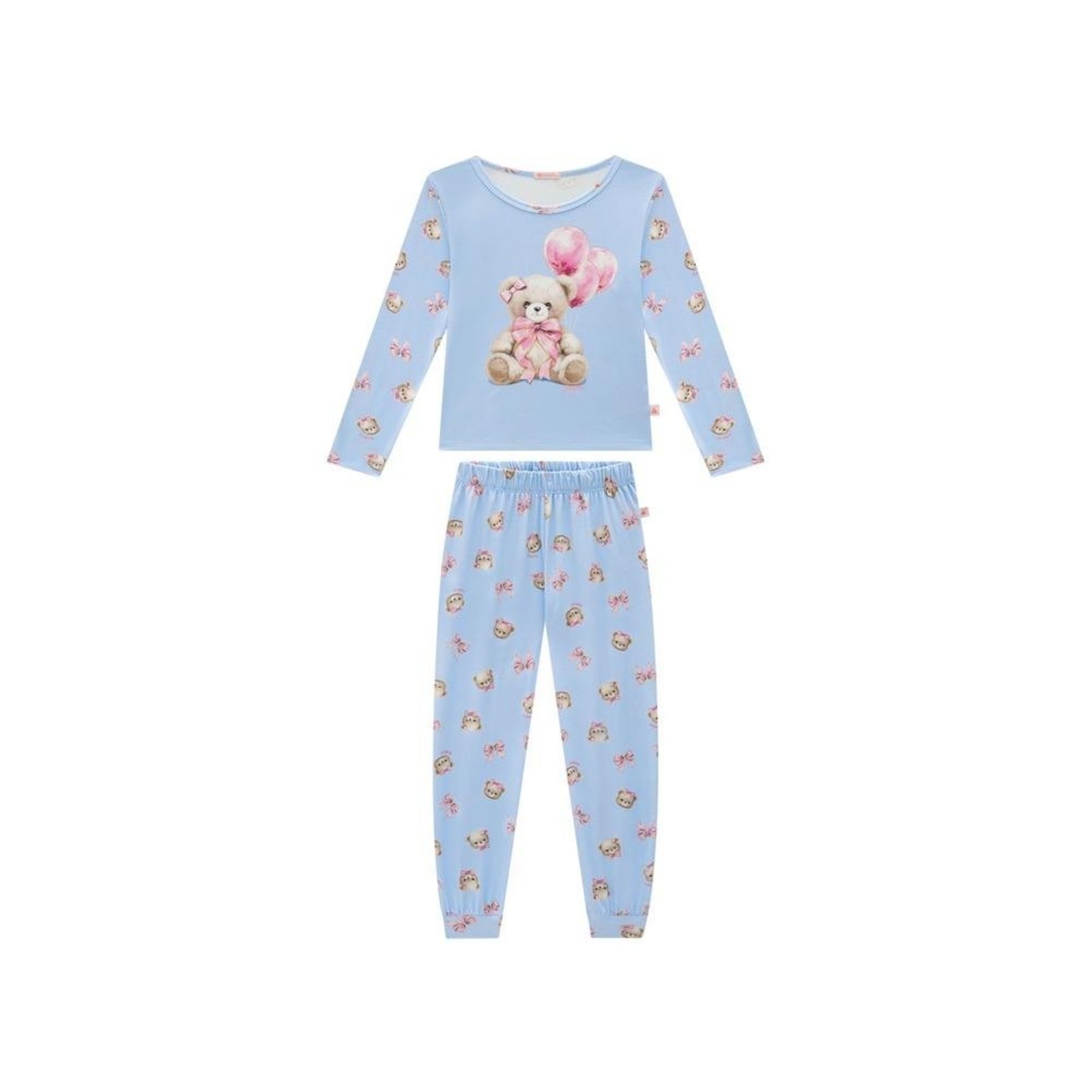 Pijama Feminino Blusa e Calça em Modal 1 Azul