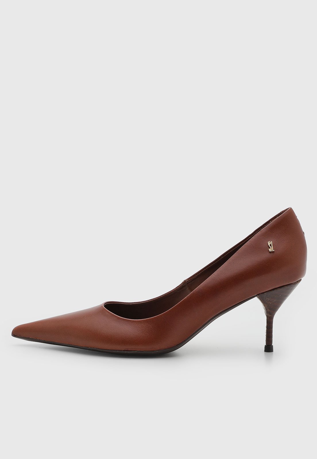 Scarpin Feminino Santa Lolla Couro Marrom