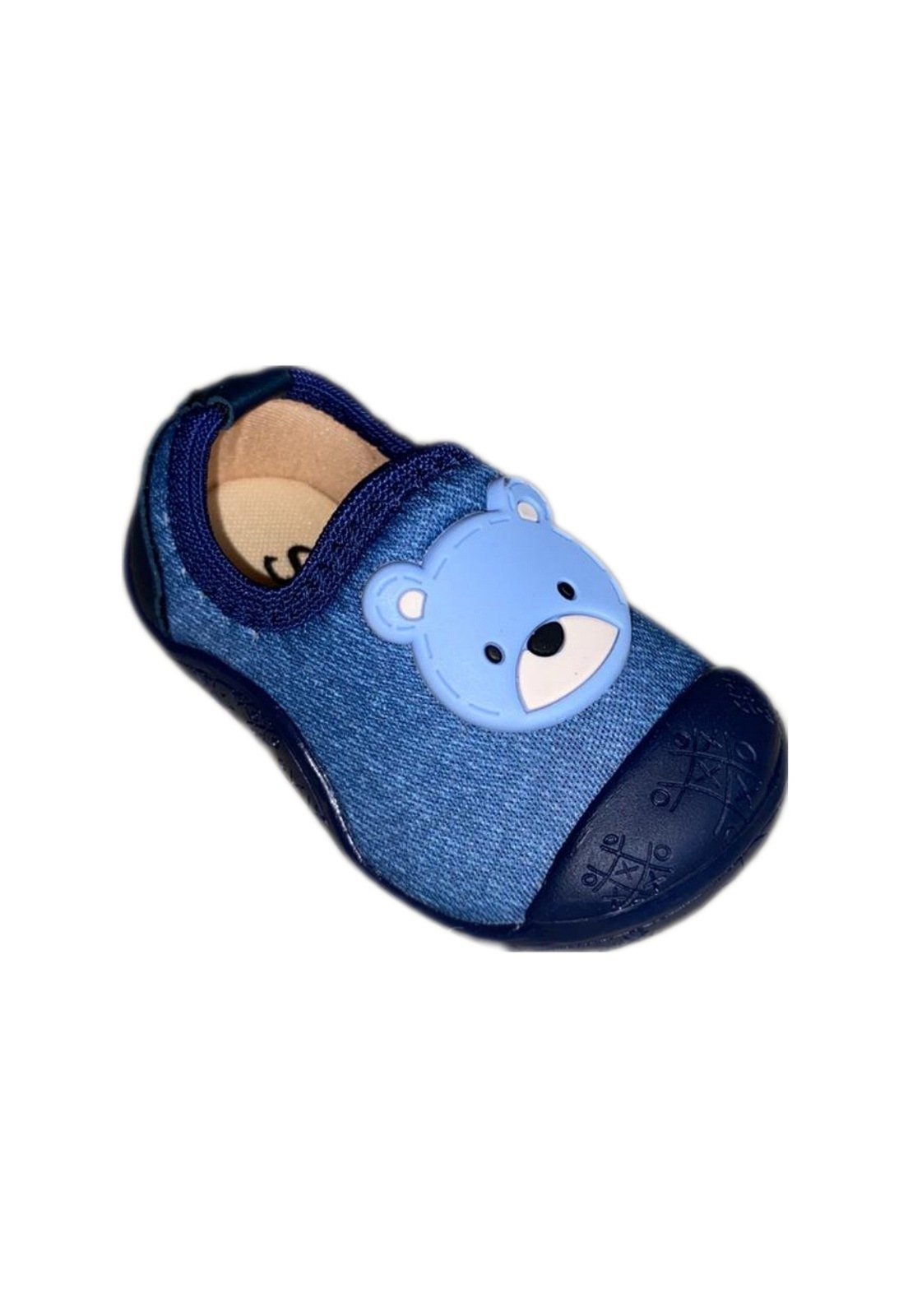 Vista 3 Infantil - Tênis Solzim calce fácil jeans azul Solzim azul