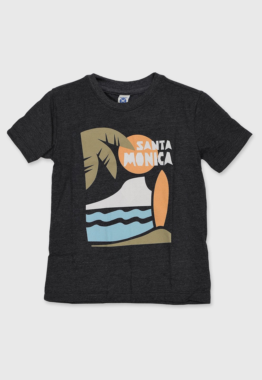 Infantil - Camiseta Hering Estampa Surfista Preta