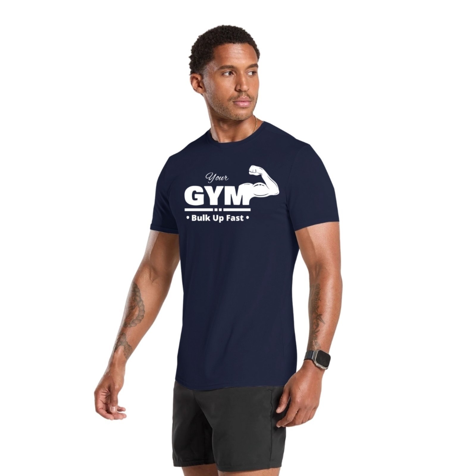 Conjunto Camiseta Dry, Short Tactel Academia Moda Praia Gym Masculino