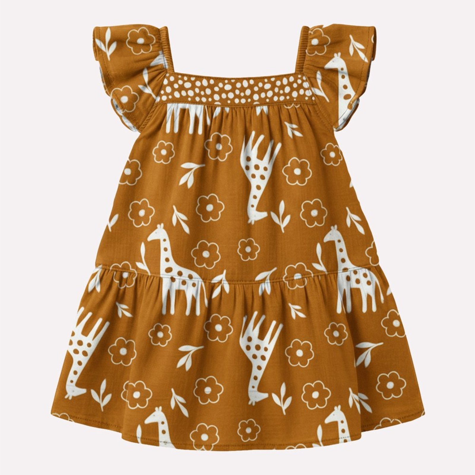 Infantil - Vestido Menina Girafas Kyly