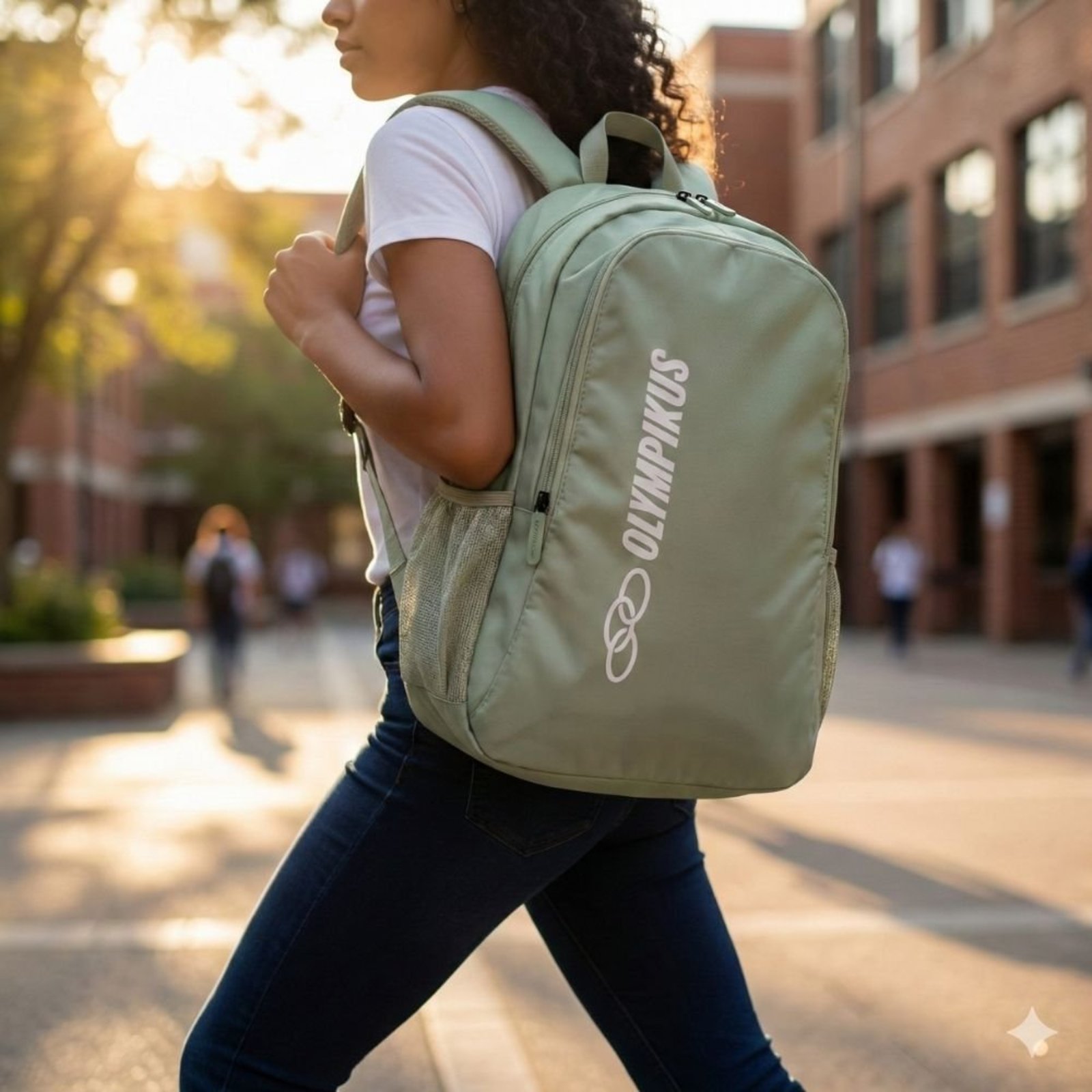Mochila Unissex Olympikus Essential Verde/Branco