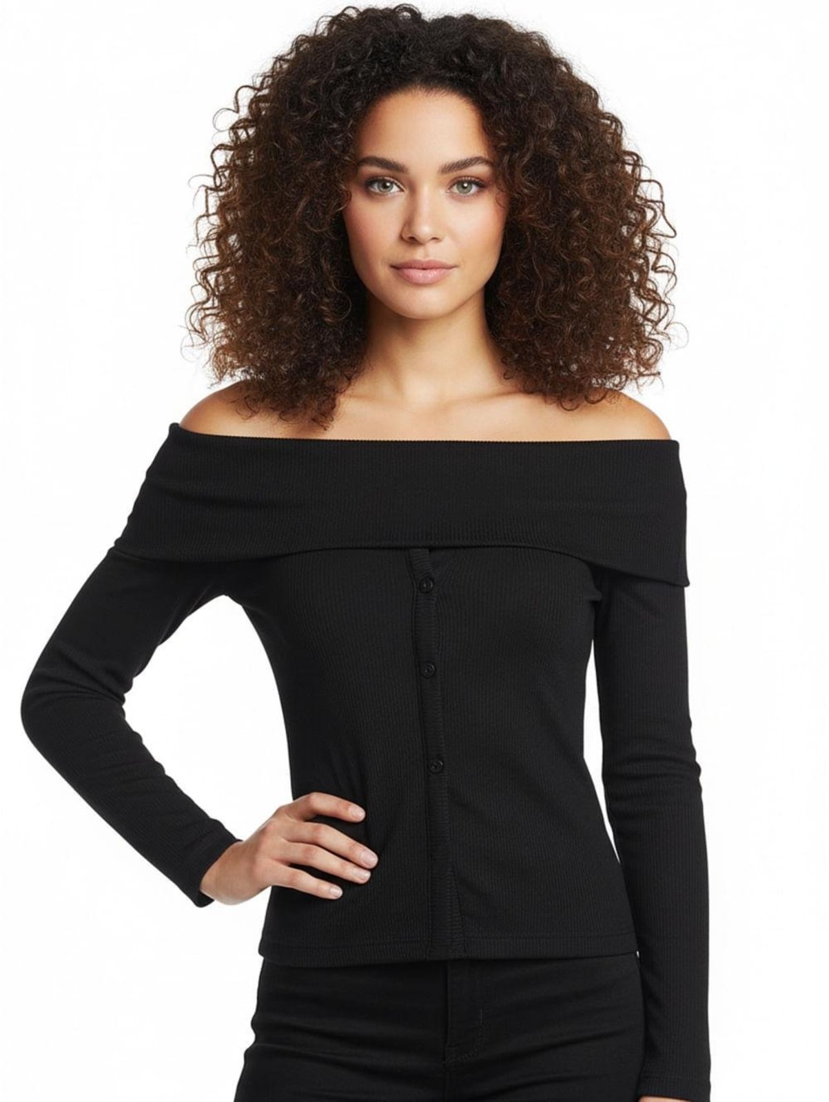 Blusa Ombro a Ombro Feminina PRETO
