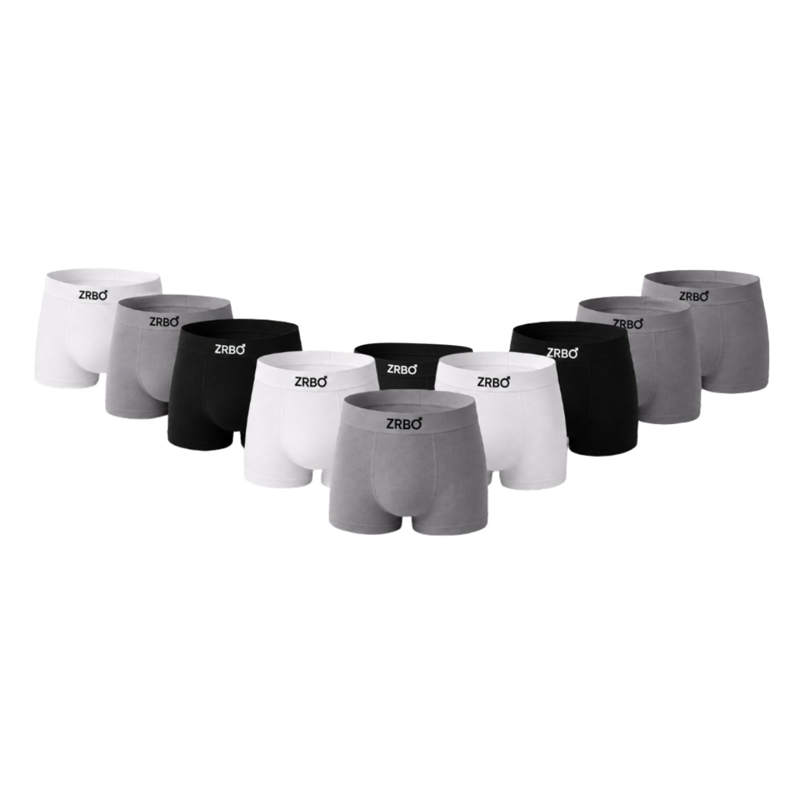 Kit 10 Cuecas Boxer ZRBO Algodão Sortida