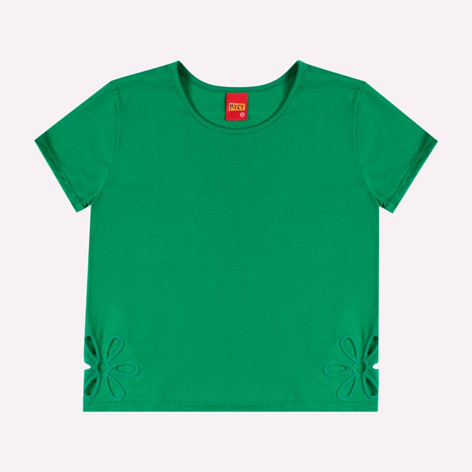 Vista 3 Infantil - Blusa Menina Corte a laser Kyly branco Kyly branco
