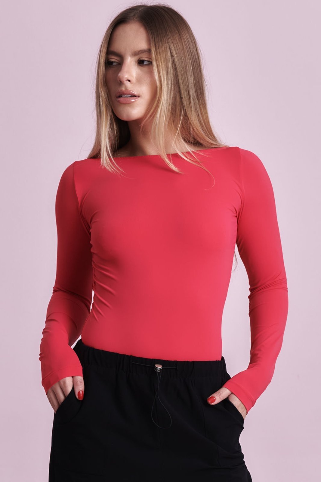 Body Manga Longa Planet Girls Pink