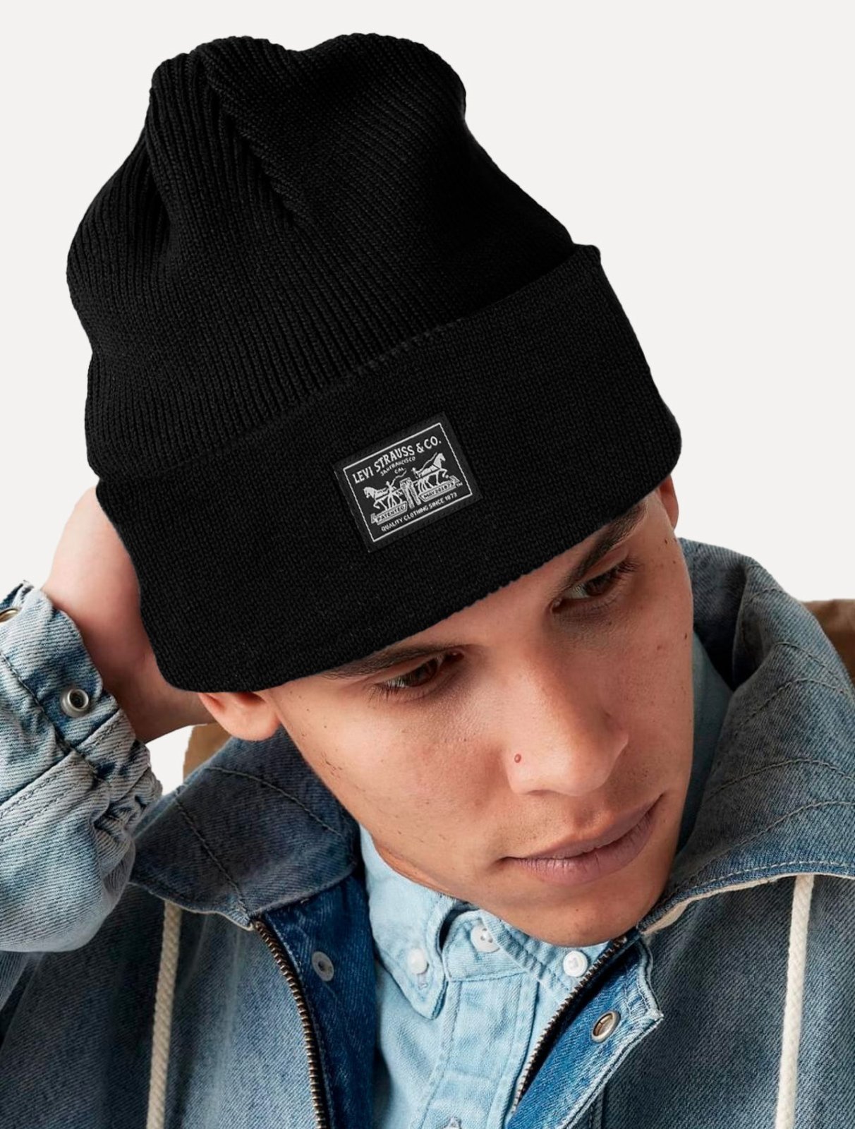 Gorro/Touca Levis Backpatch Beanie Preto