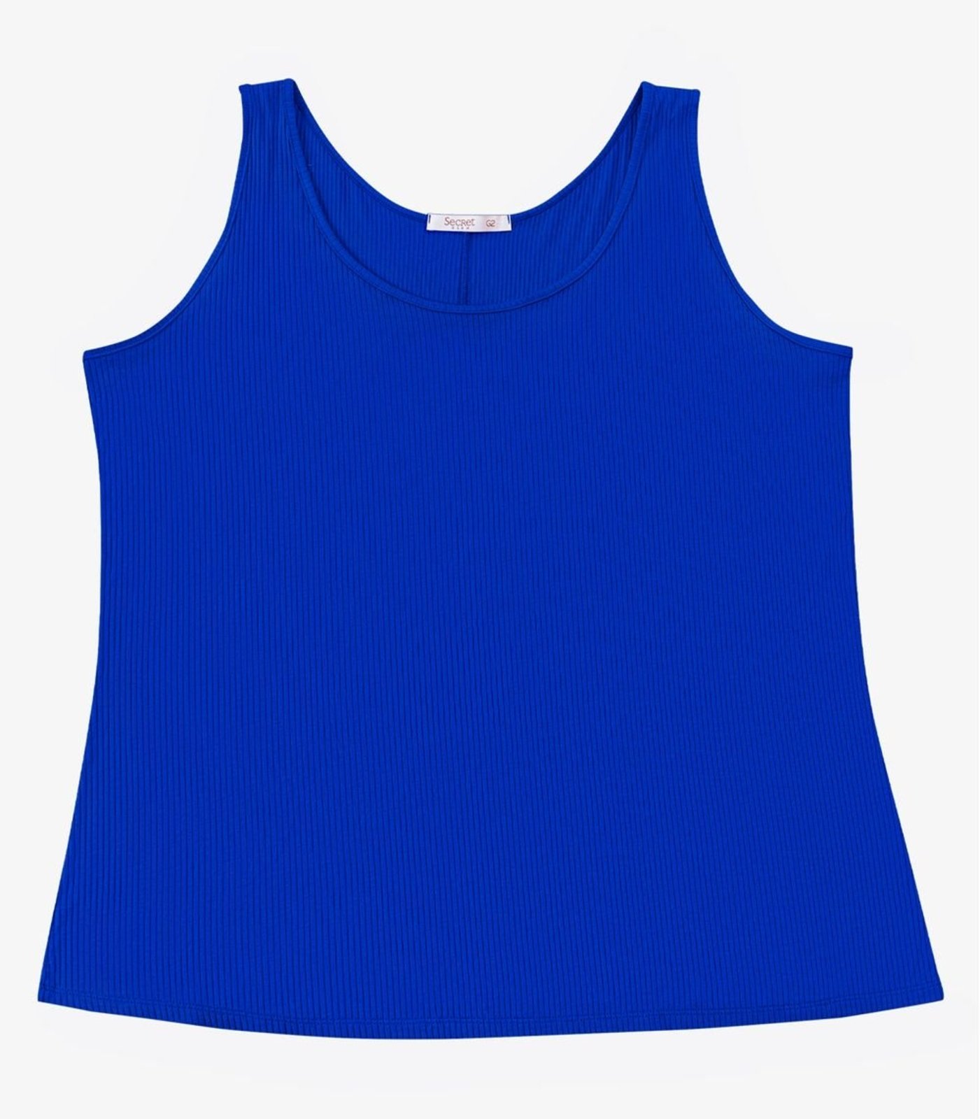 Regata Feminina Plus Size Secret Glam Azul
