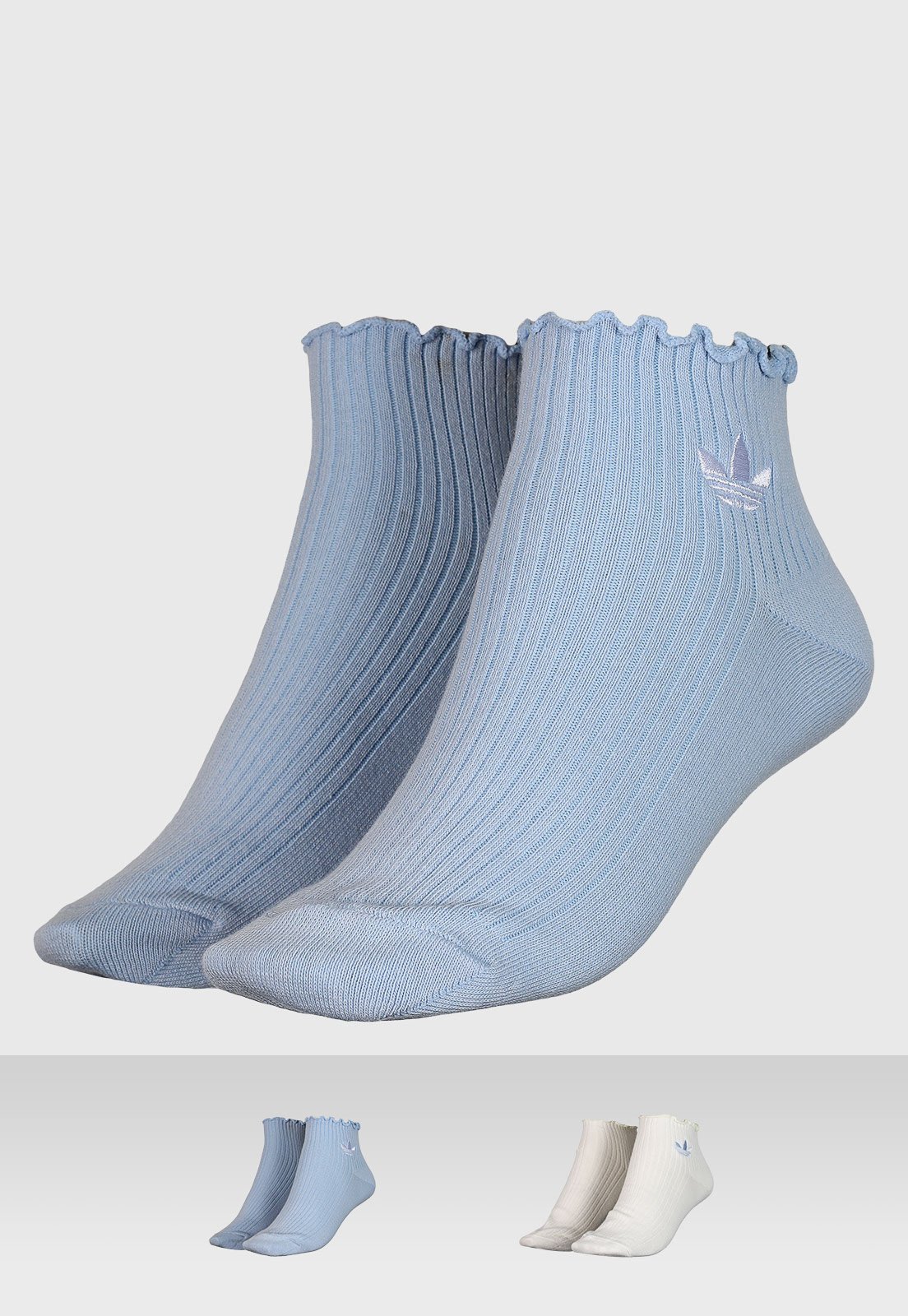Meia Unissex Adidas Originals Ruffle Azul