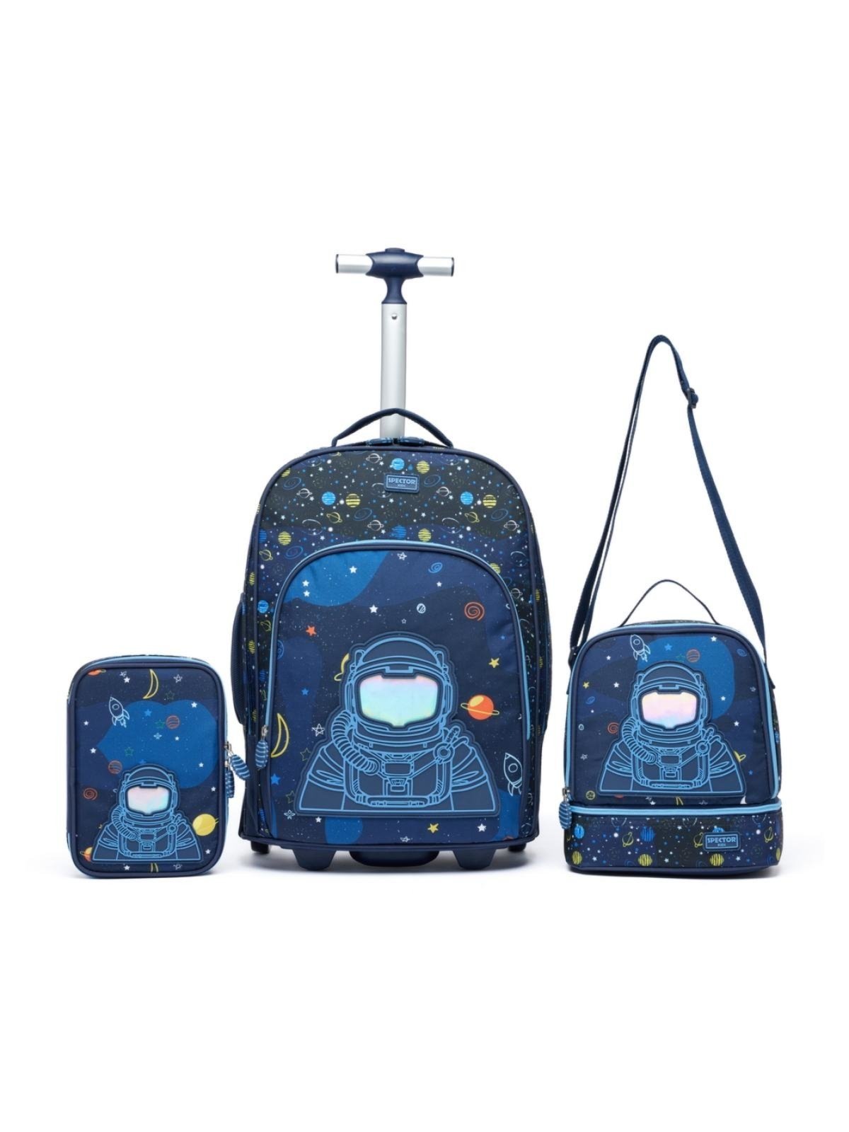 Infantil - Kit Mochila Masculina Escolar Resistente Azul Marinho
