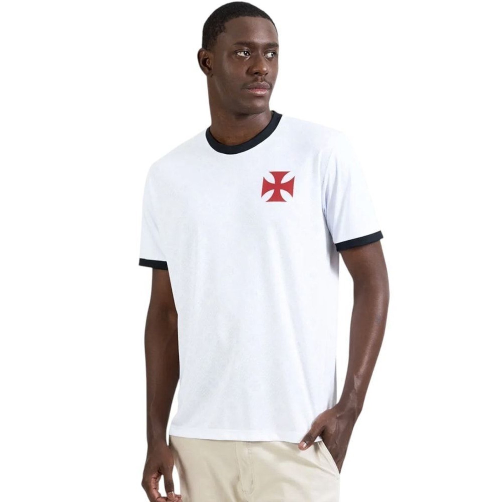 Camisa Braziline Vasco Costume Masculina - Branco - braziline