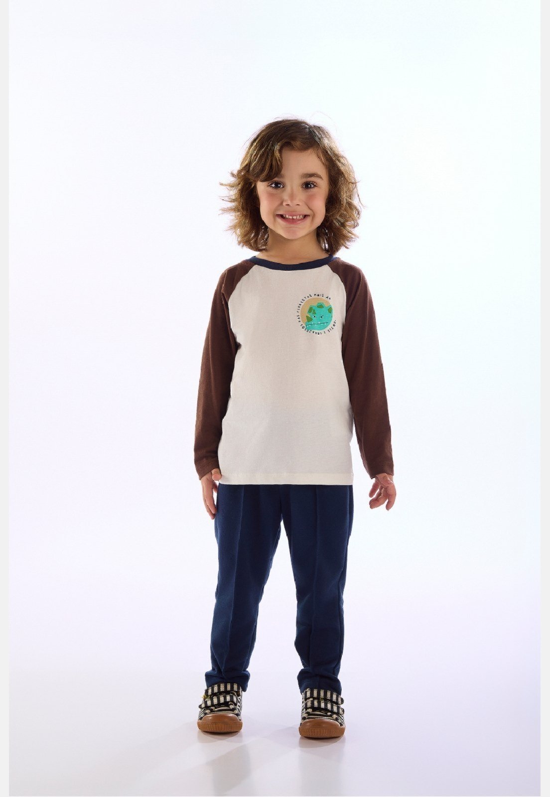 Infantil - Conjunto Blusão Calça Explosão Três e Já Branco