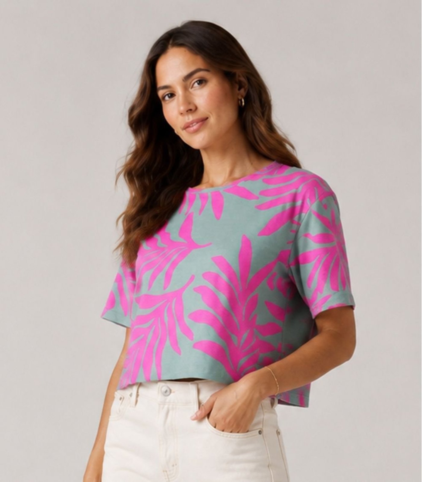 Blusa Feminina Estampada Infinita Cor Verde