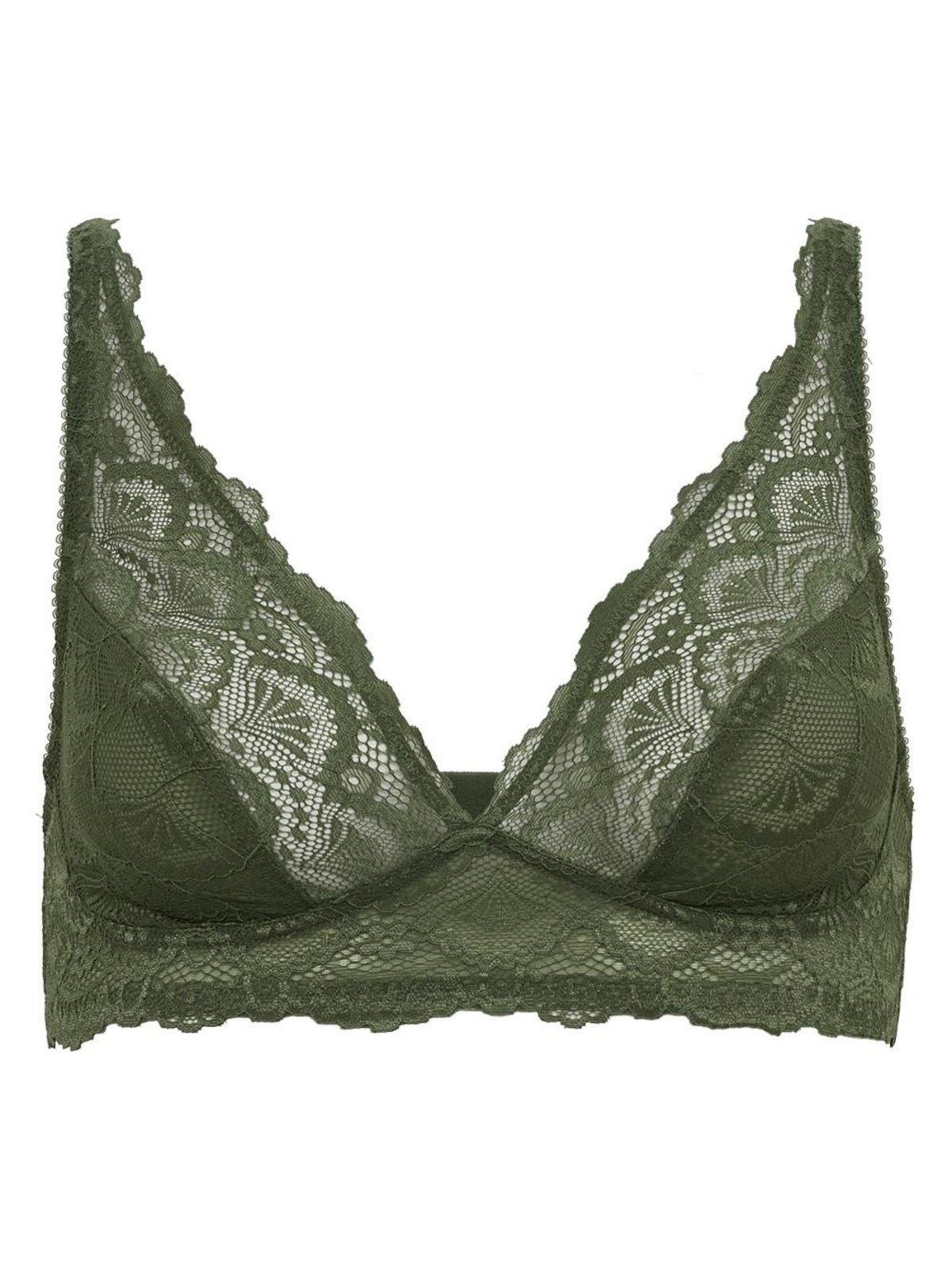 Sutiã Triângulo Renda Shiny Love Verde Bronze Green