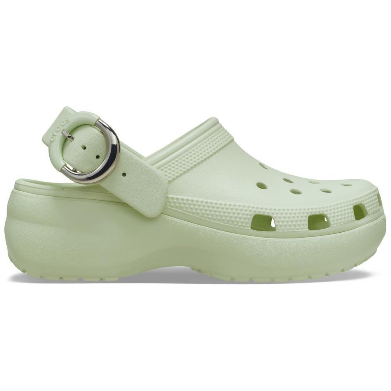 Sandália Crocs Classic Platform Dipped Metal Buckle Clog Verde