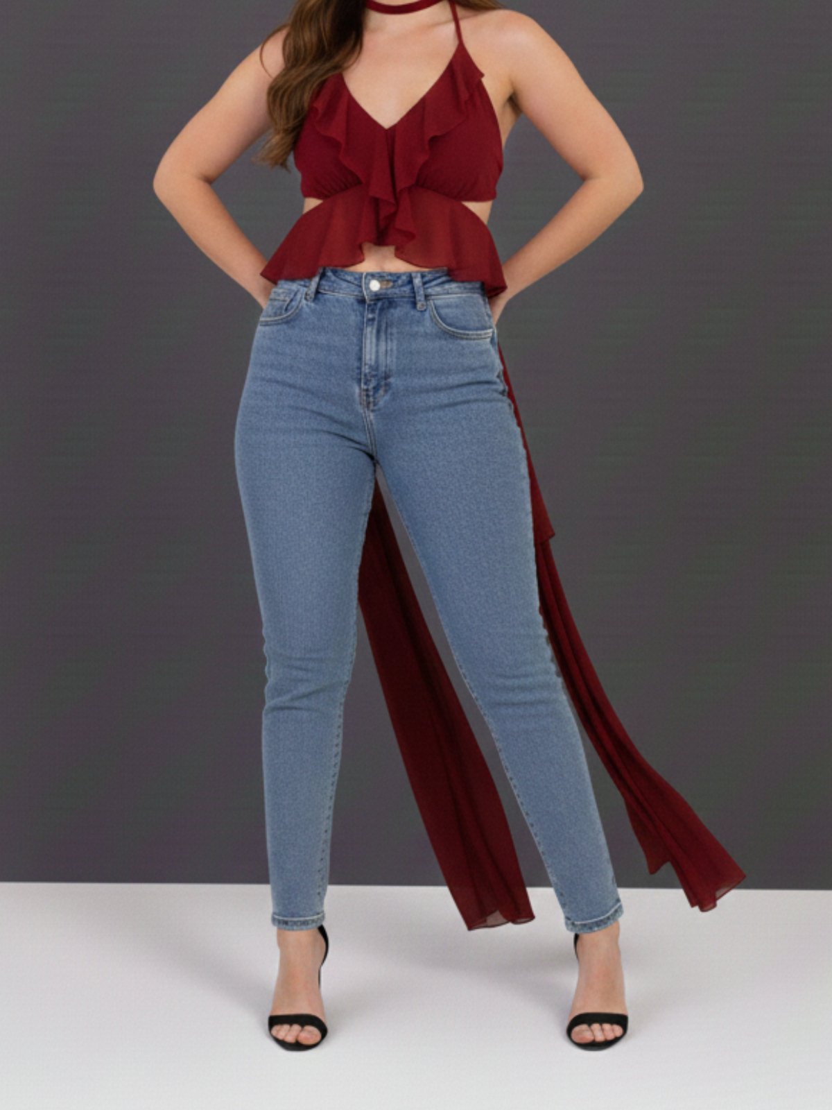 Vista 2 Calça Jeans Feminina Mom CCW CENTRAL Confortavel e Casual Dia a Dia CCW CENTRAL CAPITAL WEAR azul CCW CENTRAL CAPITAL WEAR azul