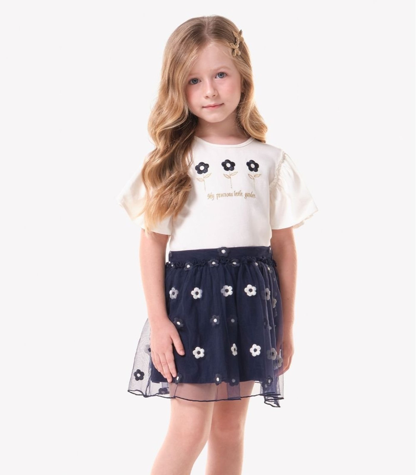 Infantil - Conjunto Blusa Com Saia Trick Nick Bege