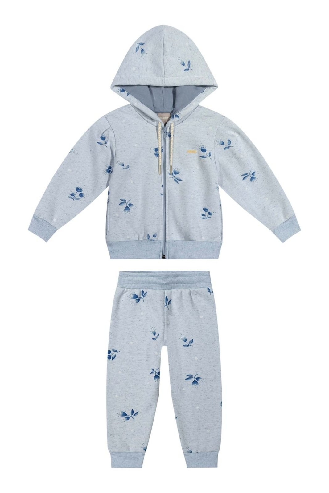Infantil - Conjunto Menina Moletom Linho Colorittá Azul
