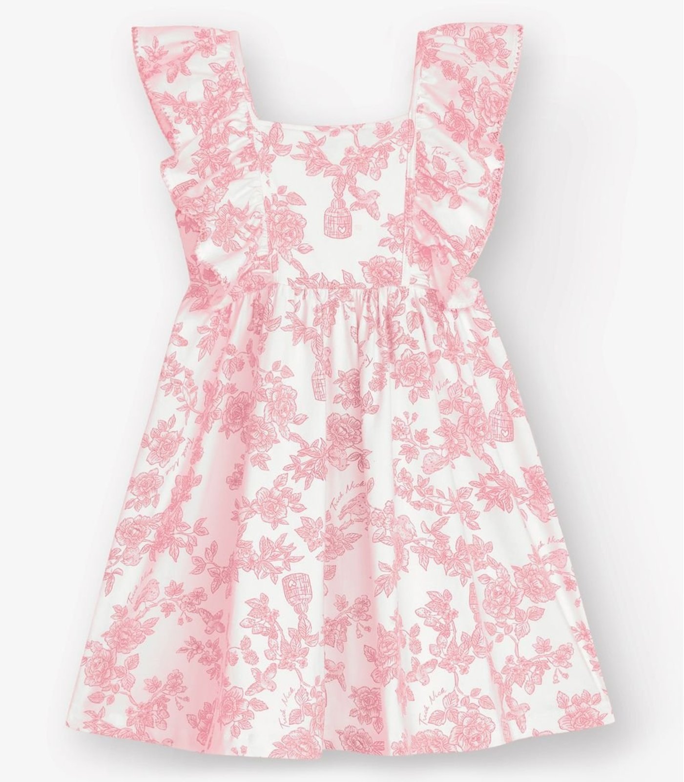 Vista 2 Infantil - Vestido Cotton Leve Menina Trick Nick rosa Trick Nick rosa