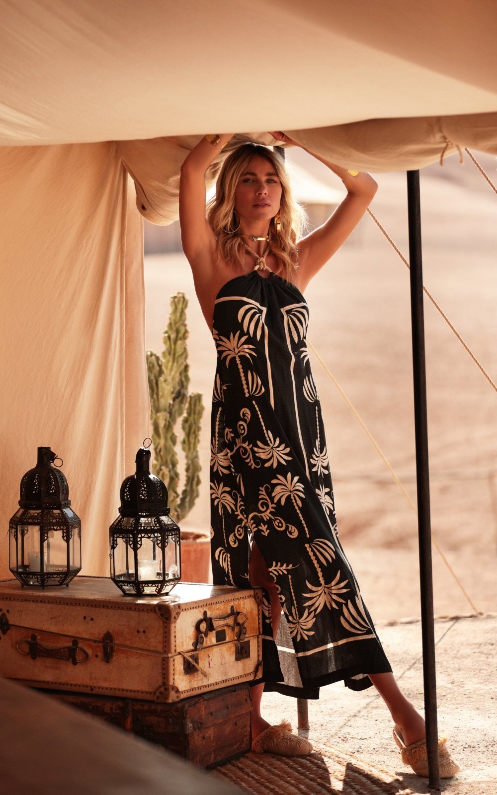 Vestido Longo Frente Única Areia do Tempo SP1319BQ
