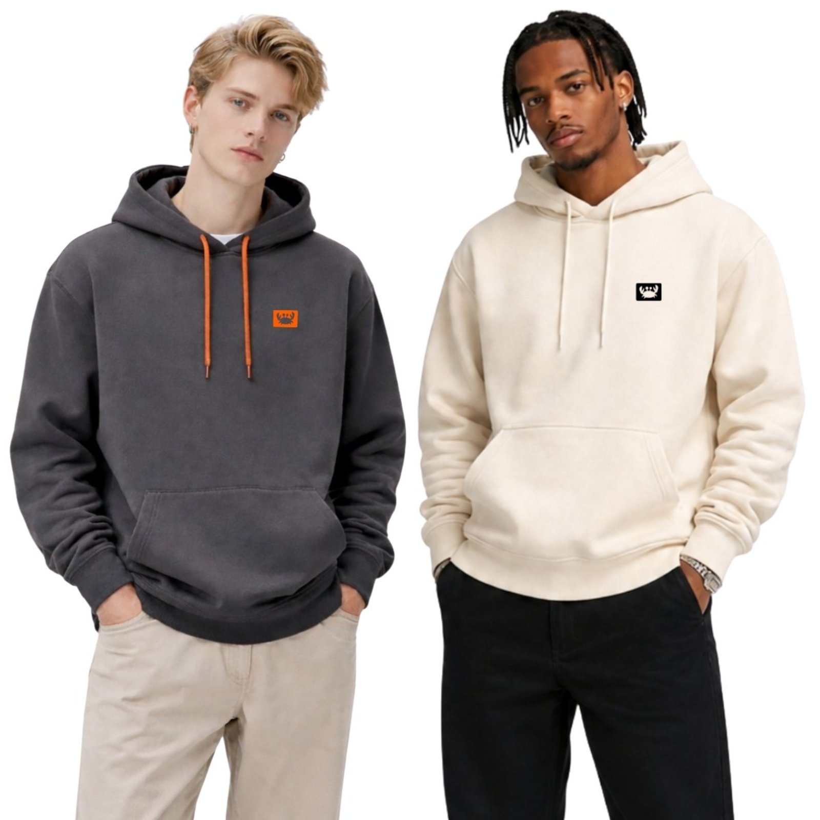 Kit 2 Moletom Modelo Canguru Com Capuz Masculino Estampado Siri Relaxado