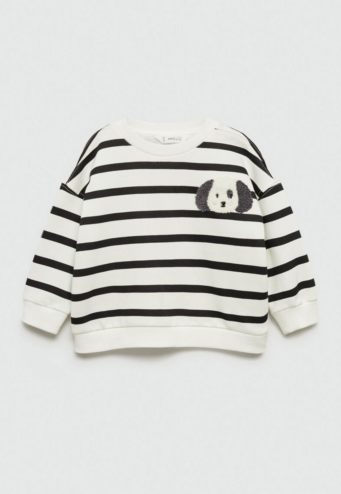 Suéter Manga Longa MANGO Listrado Branco
