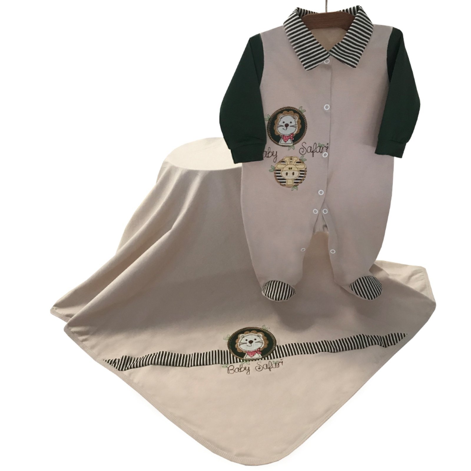 Infantil - Saída de Maternidade Sônia Enxovais Menino Basic Baby Safari Bege