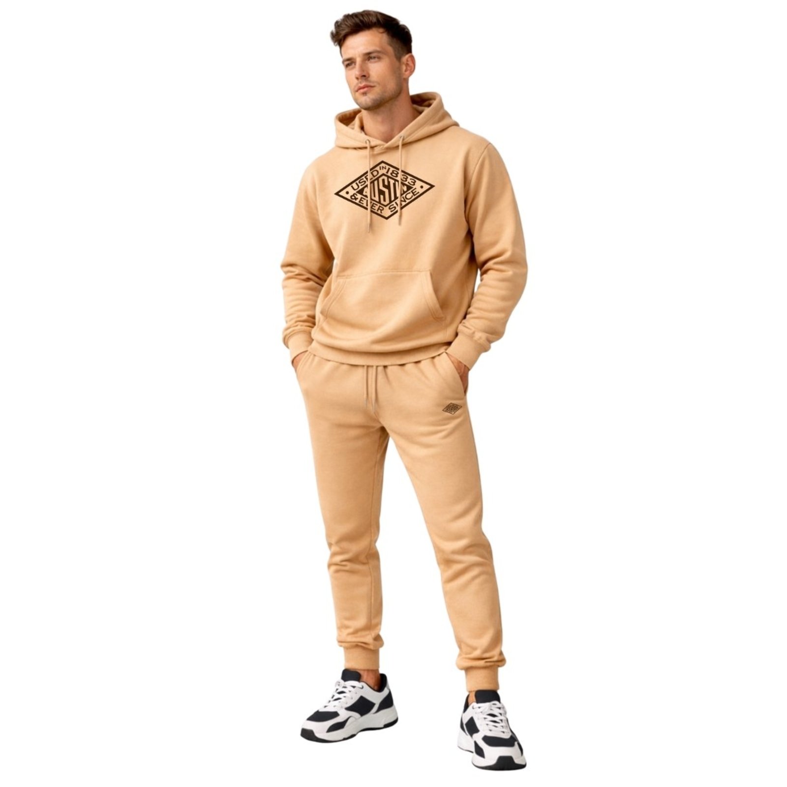 Conjunto de Inverno Casaco Moletom Masculino + Calça Jogger Ideal para Dias Frios Austin