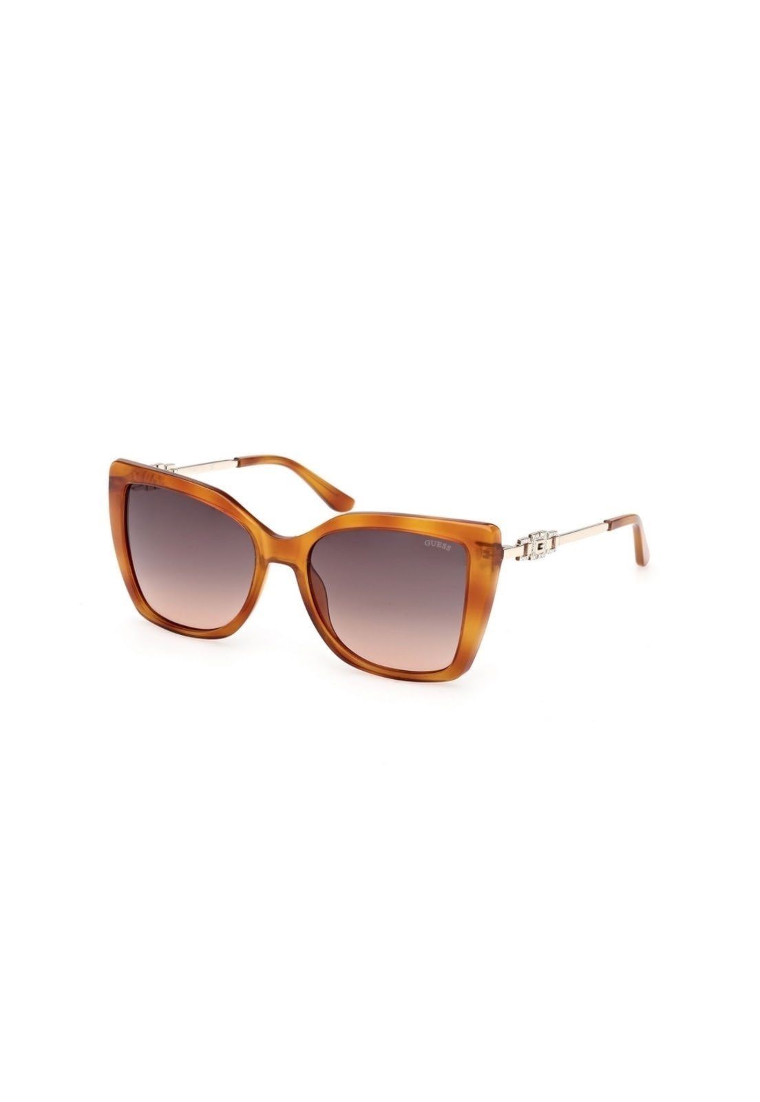 Vista 3 Óculos de Sol Guess Quadrado Acetato Claro laranja laranja