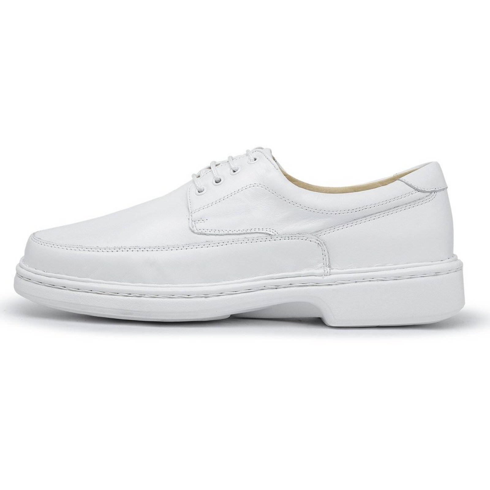 Sapato Conforto Centuria em Couro Branco