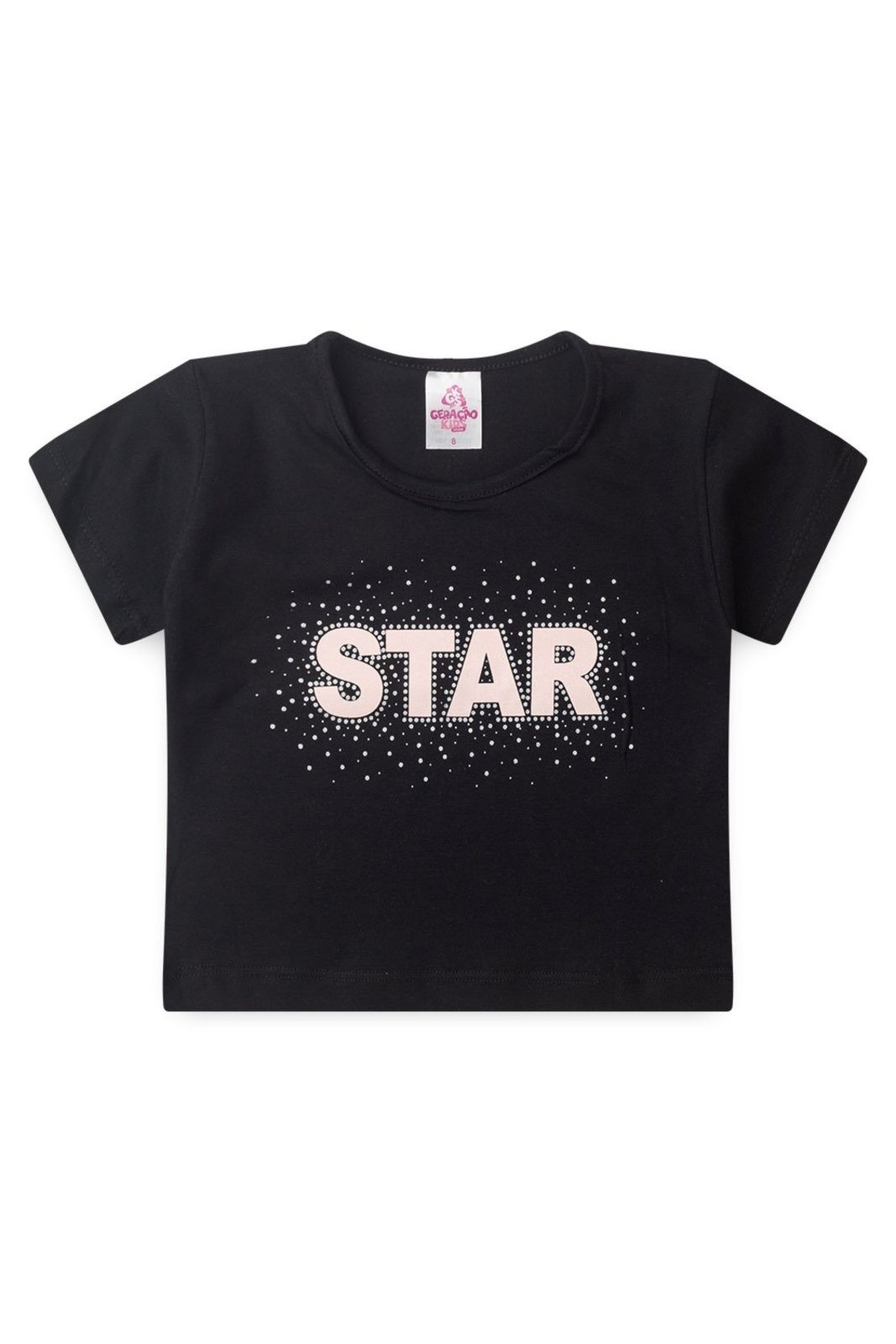 Vista 2 Infantil - Conjunto de Verão para Menina Blusa Cropped e Shorts STAR GKS off-white GKS off-white