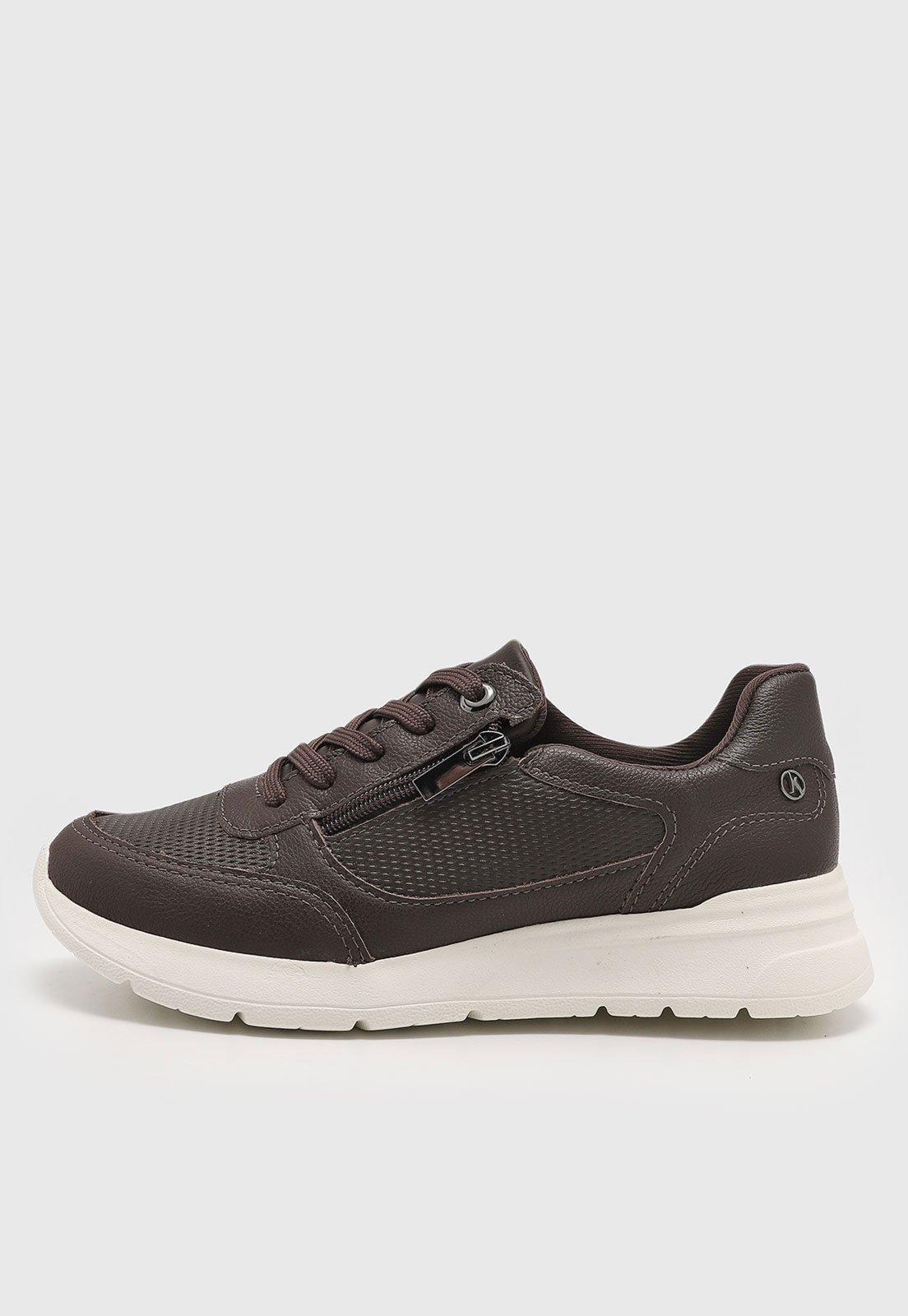 Tênis Feminino Kolosh Zíper Lateral Marrom