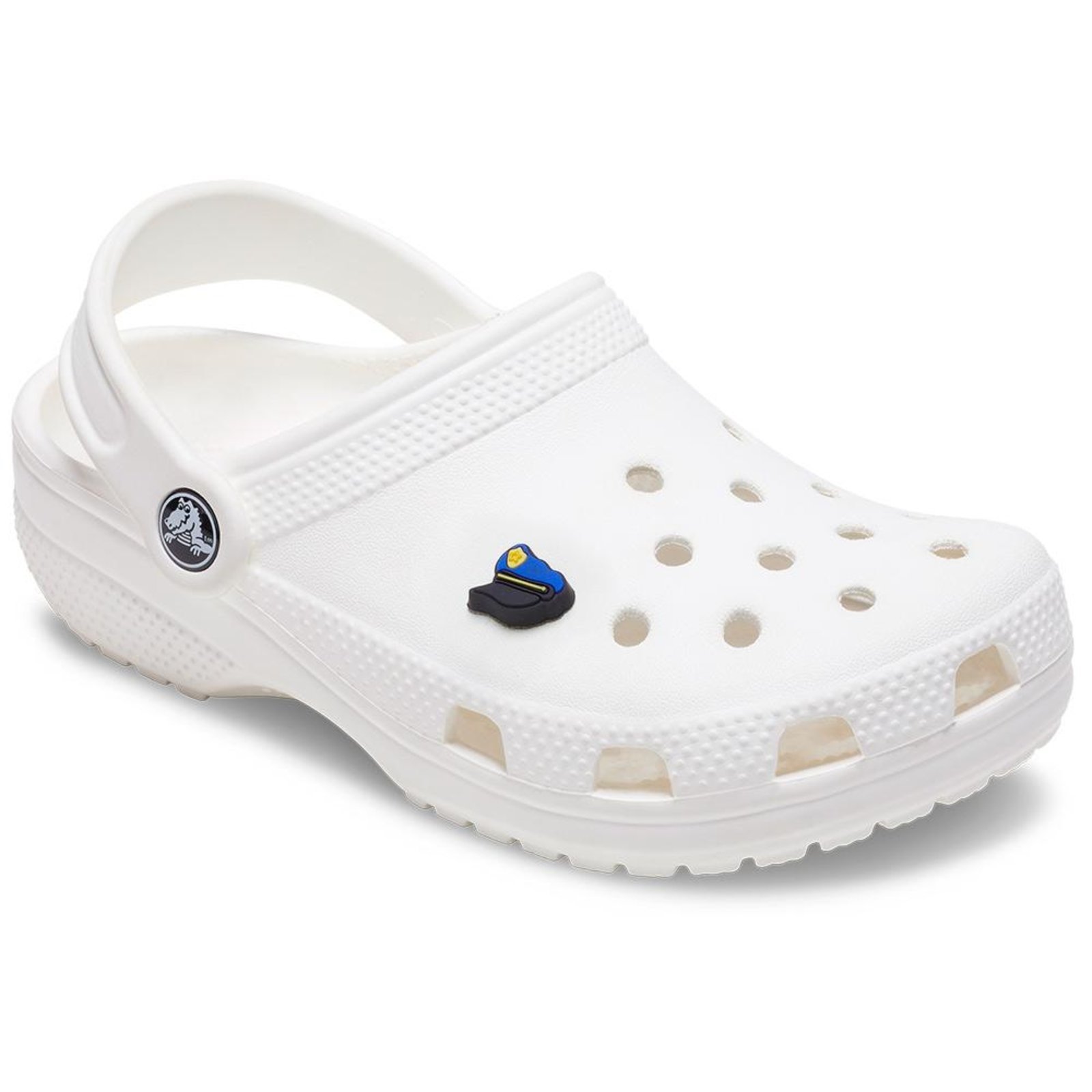 Vista 3 Infantil - Jibbitz™ Chapéu de Polícia Pequeno Crocs branco