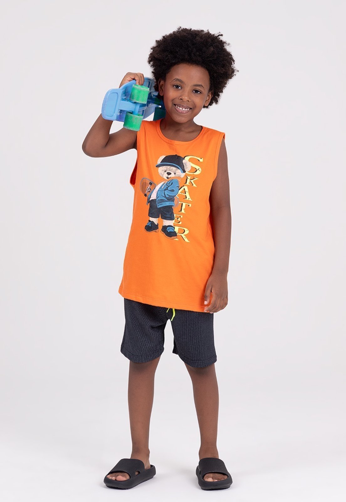 Infantil – Conjunto Regata Web Skater Laranja