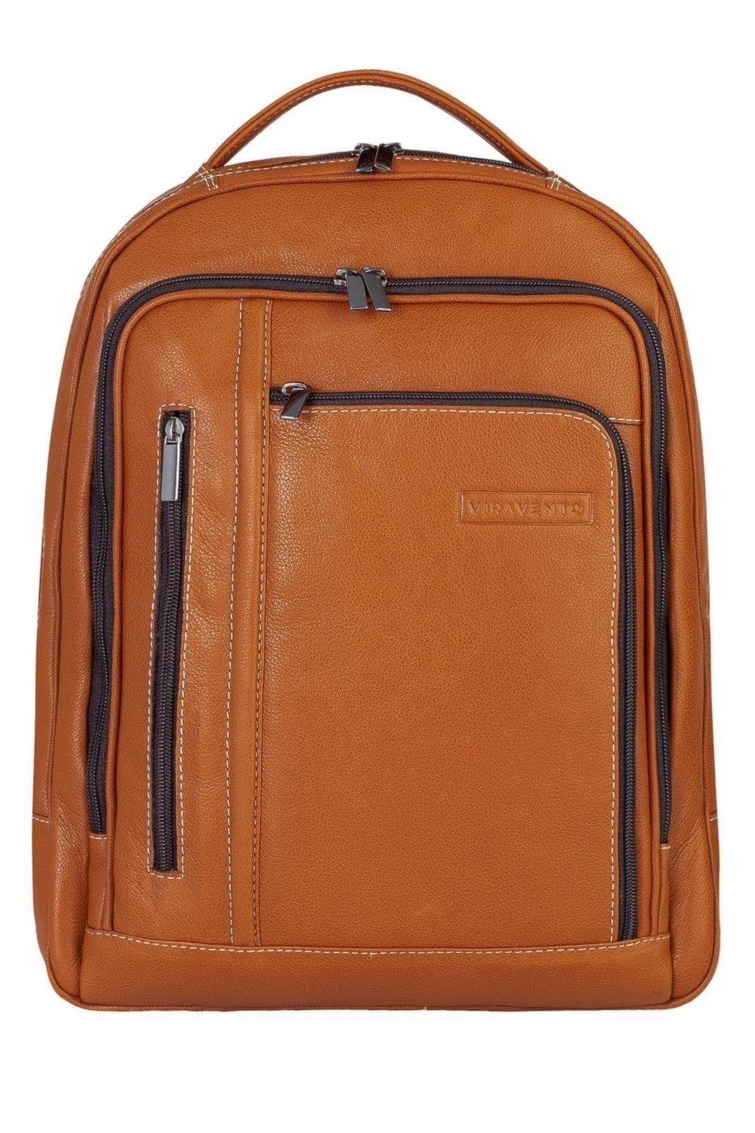 Mochila Vira Vento De Couro Executiva Connect – Caramelo