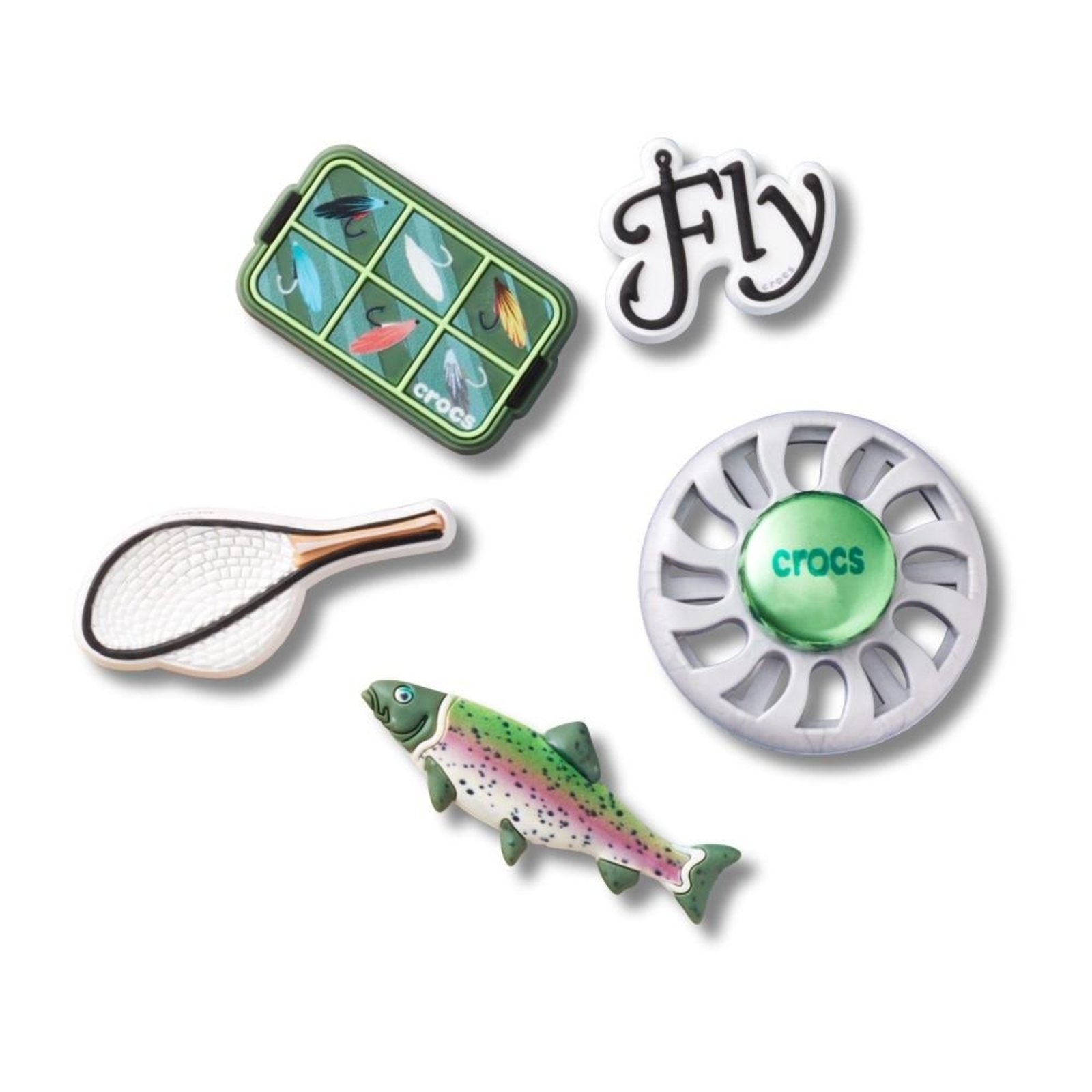 Infantil - Jibbitz™ Acessórios de Pesca Pack Com 5 Peças UNICO Branco