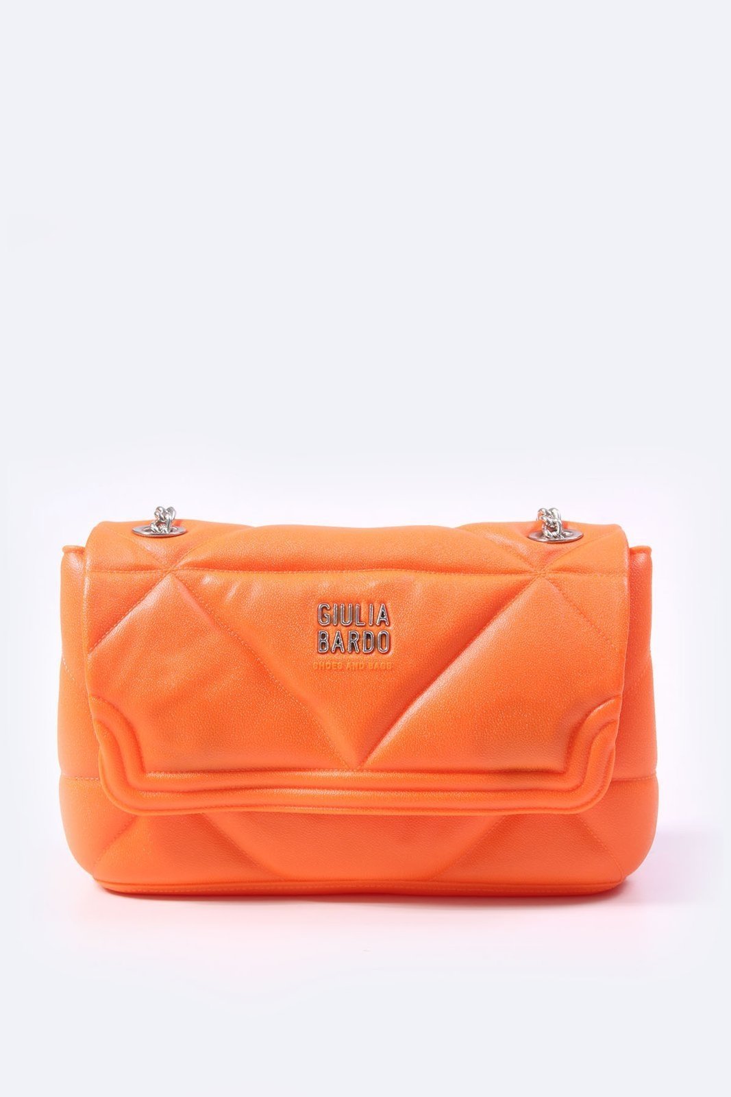Bolsa Quilted Suzaninha Giulia Bardo Alaranjado Alça Níquel
