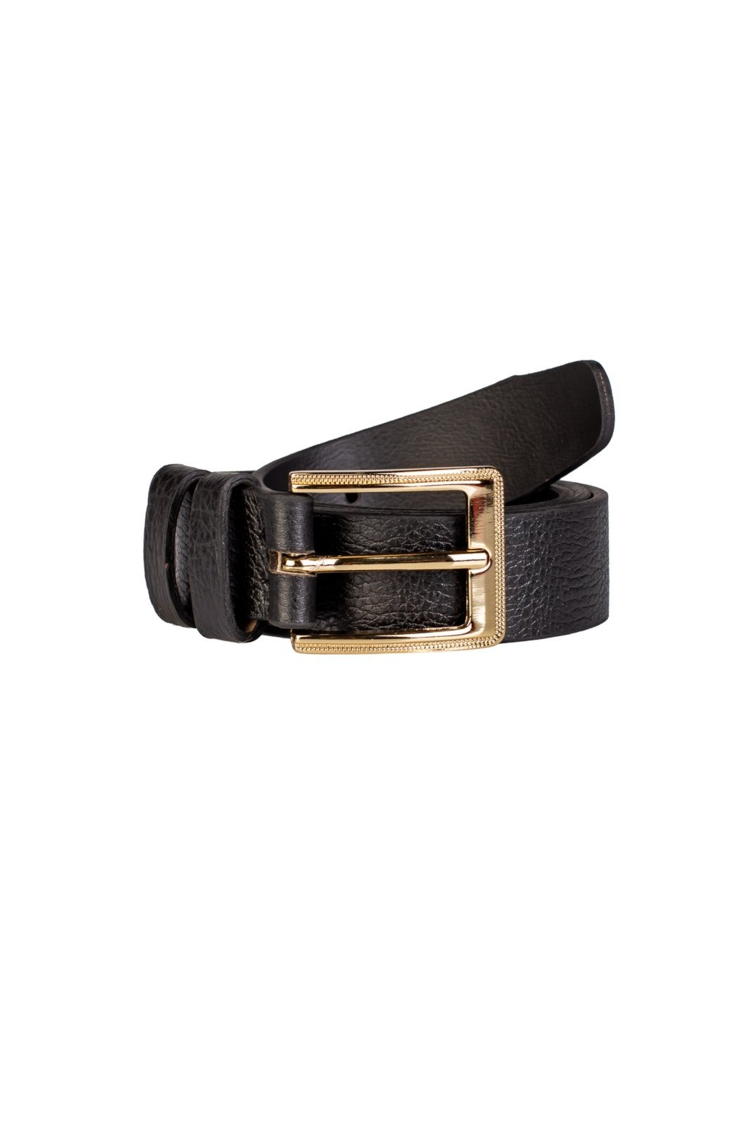 Vista 2 Cinto Feminino De Couro Liso Mia preto preto