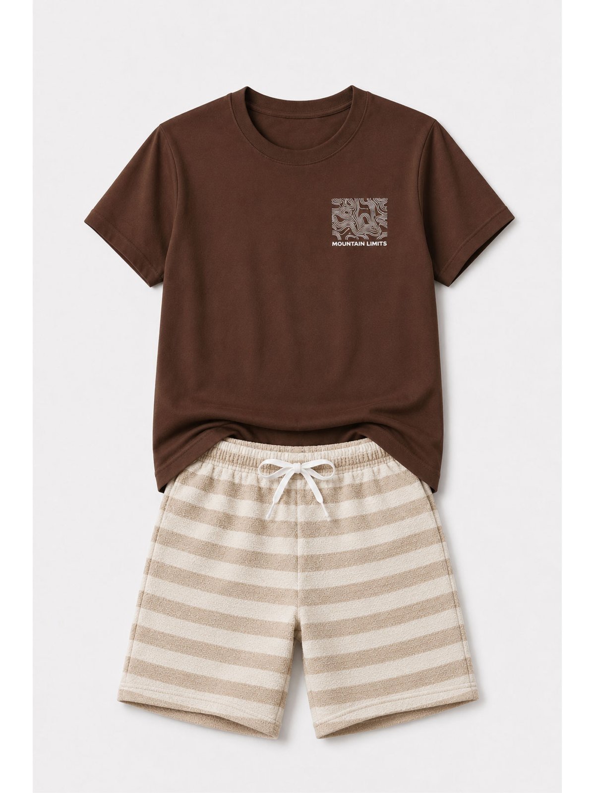 Infantil - Conjunto Masculina Algodão Mountain Limits Marrom - Babei no Look