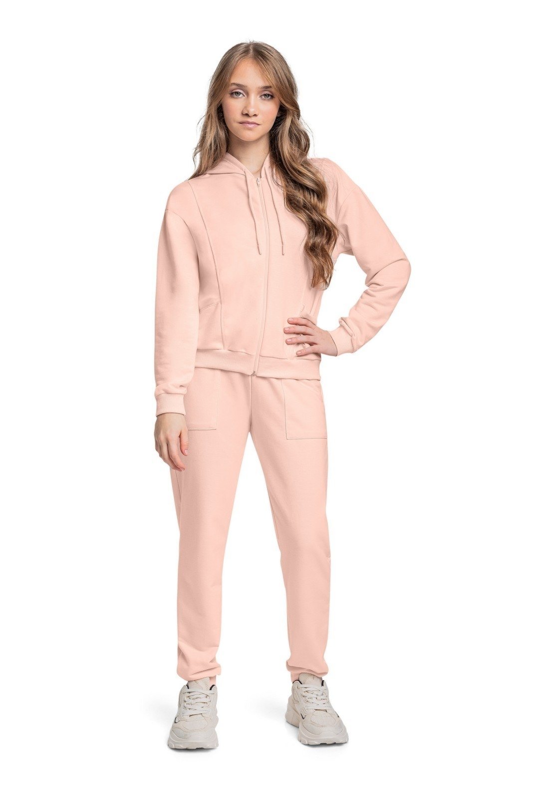 Infantil - Calça Básica Juvenil em Moletom Gloss Rosa