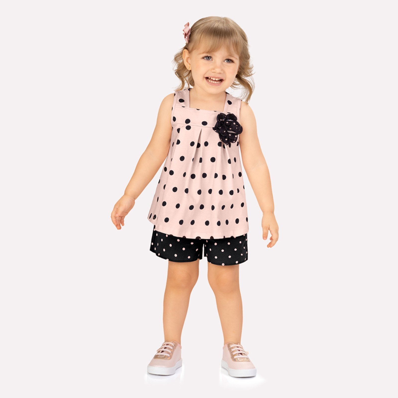 Infantil – Conjunto Menina Póas Milon