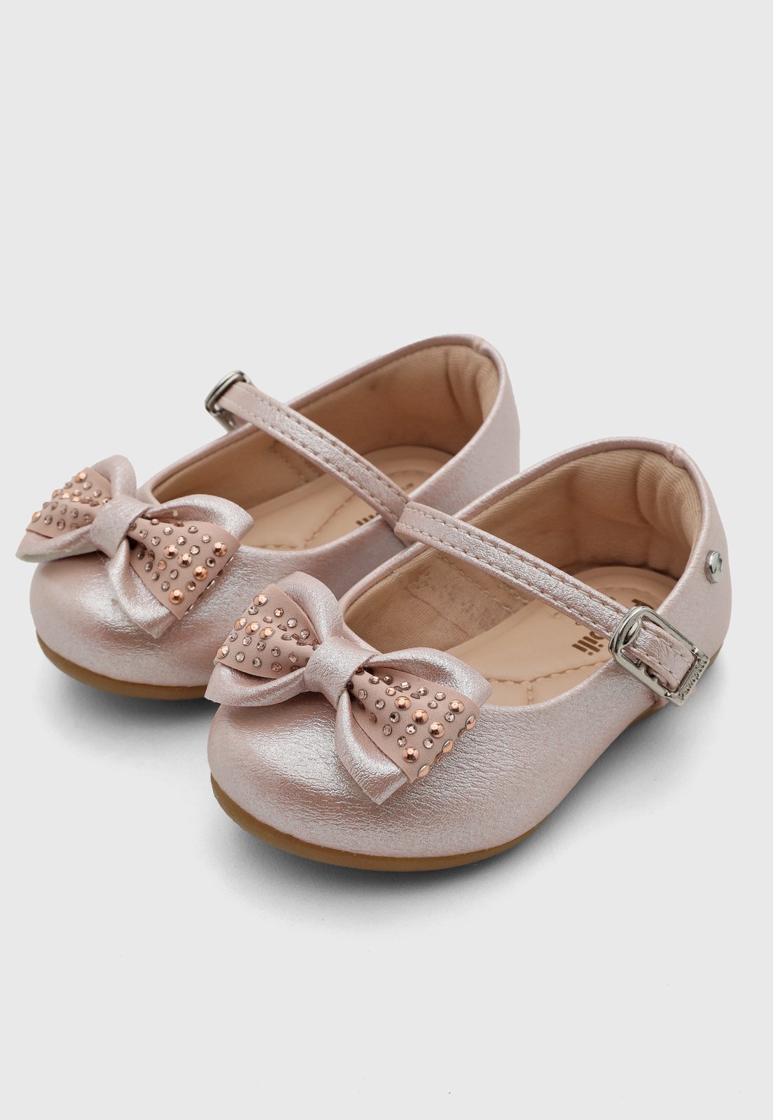 Infantil - Sapatilha Pampili Laço Strass Rosa
