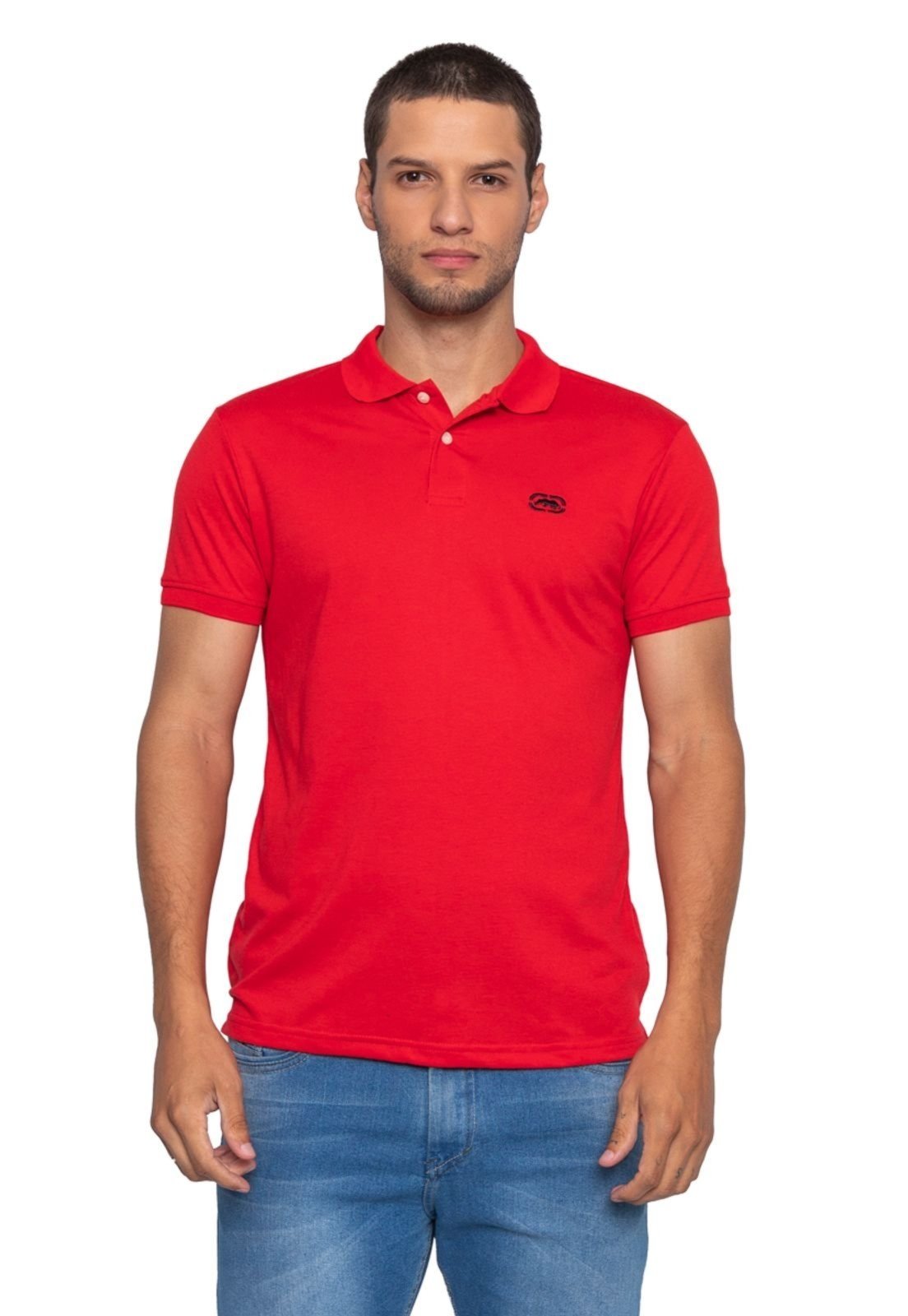 Camisa Polo Ecko Piquet Vermelha