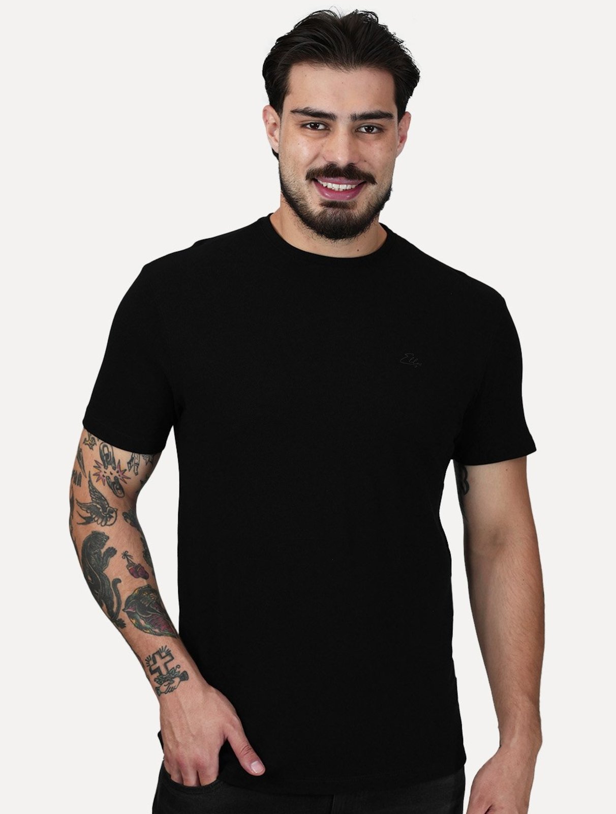Camiseta Ellus Masculina Viscose Piquet Classic Signature