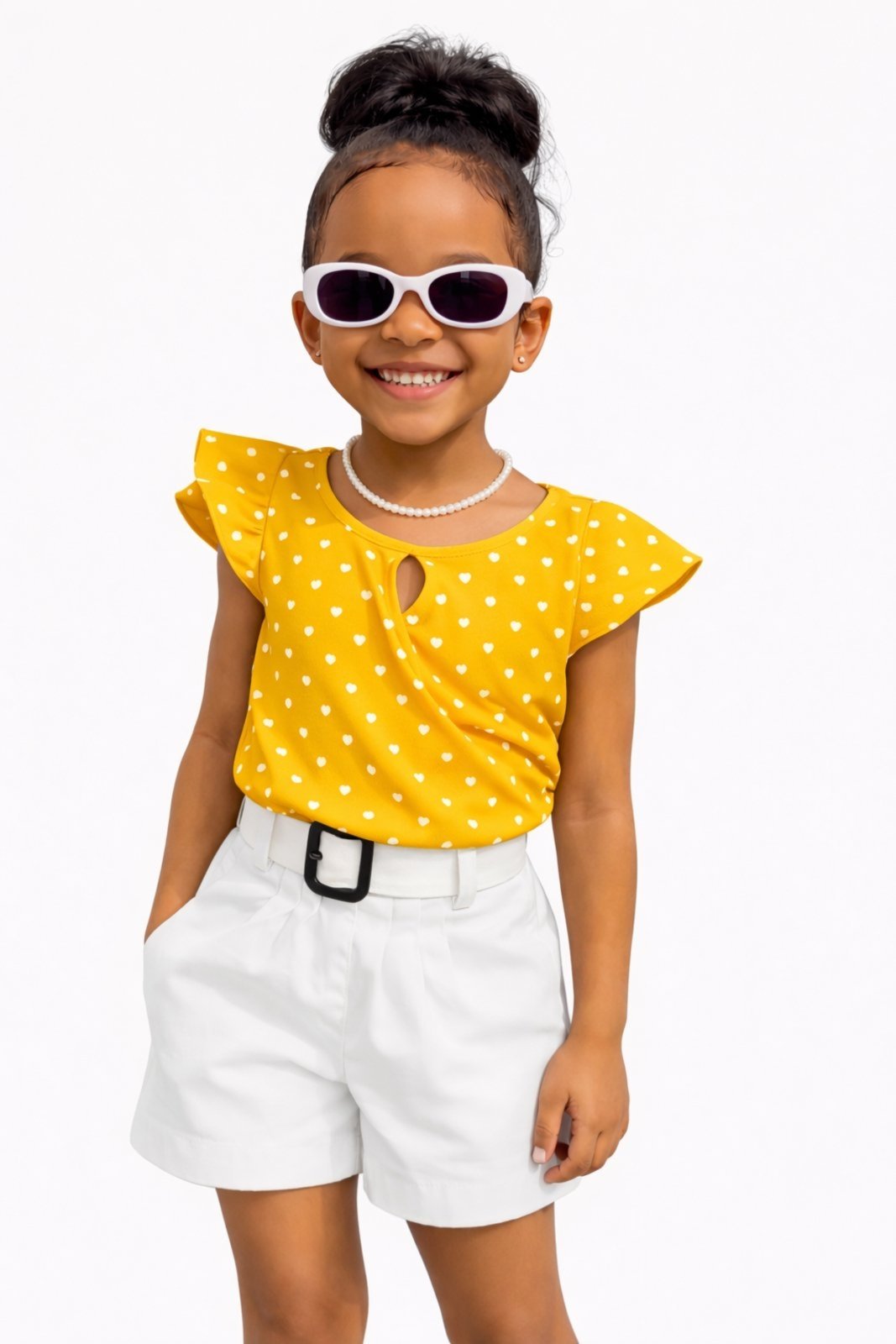 Infantil - Blusa D Bell Outlet Fashion Poá Amarelo