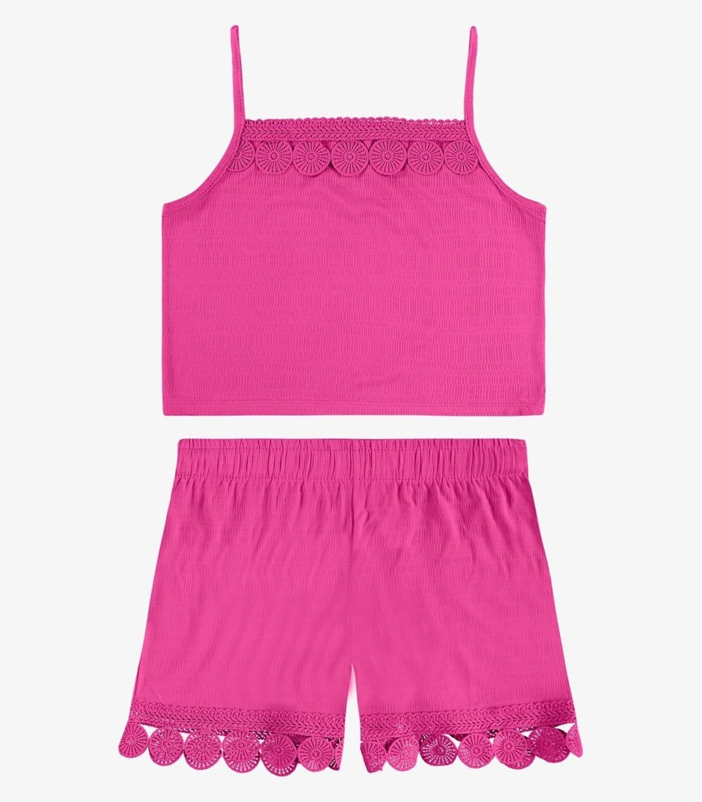 Infantil - Conjunto Regata Com Shorts Rovi Rosa